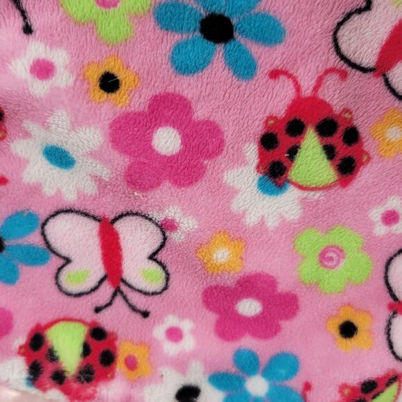 Douglas Baby Doll Lovey Security Blanket Pink Satin Trim Ladybugs 15" - Picture 11 of 11